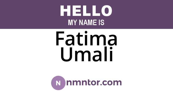 Fatima Umali