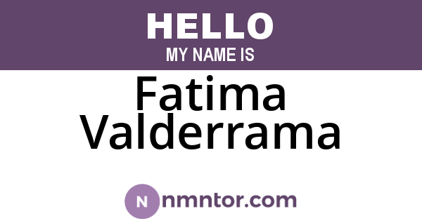 Fatima Valderrama
