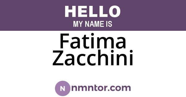 Fatima Zacchini