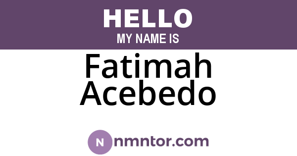 Fatimah Acebedo