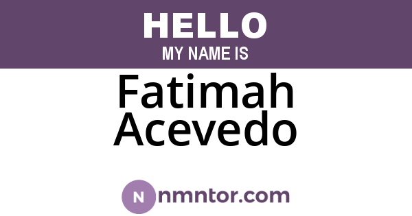 Fatimah Acevedo