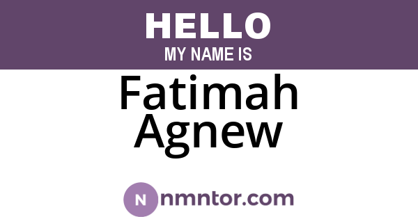 Fatimah Agnew