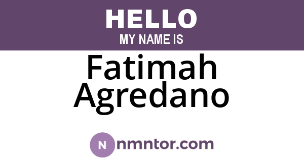 Fatimah Agredano