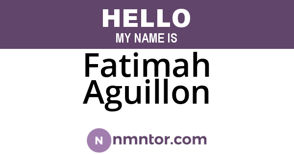 Fatimah Aguillon