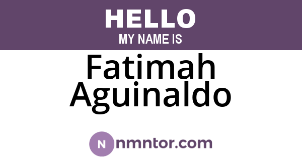 Fatimah Aguinaldo
