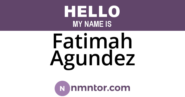 Fatimah Agundez
