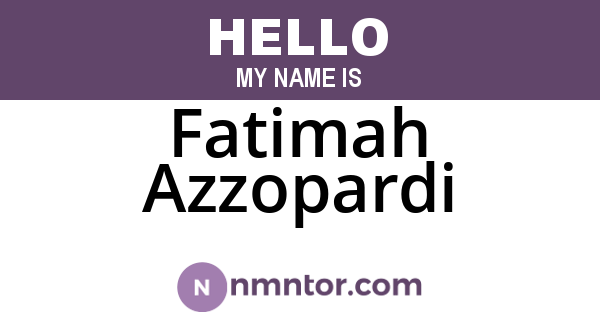 Fatimah Azzopardi