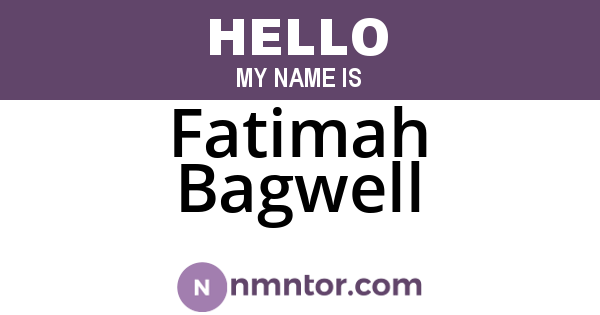 Fatimah Bagwell