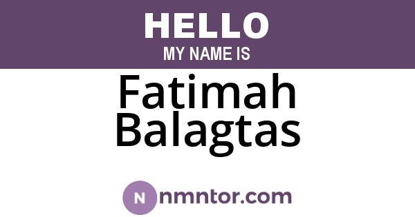 Fatimah Balagtas