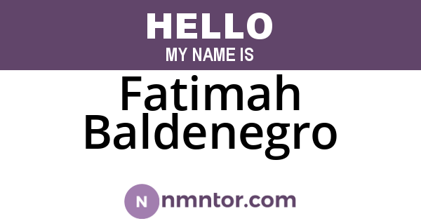Fatimah Baldenegro