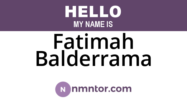 Fatimah Balderrama