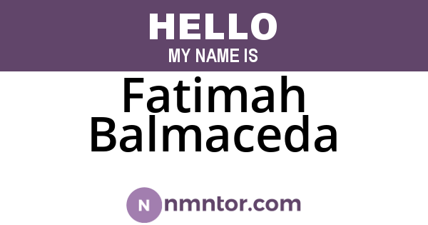 Fatimah Balmaceda