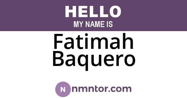 Fatimah Baquero