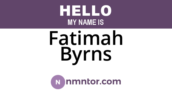 Fatimah Byrns