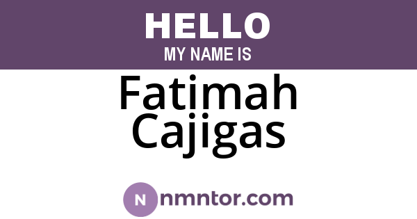 Fatimah Cajigas