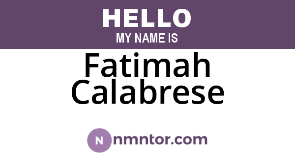 Fatimah Calabrese
