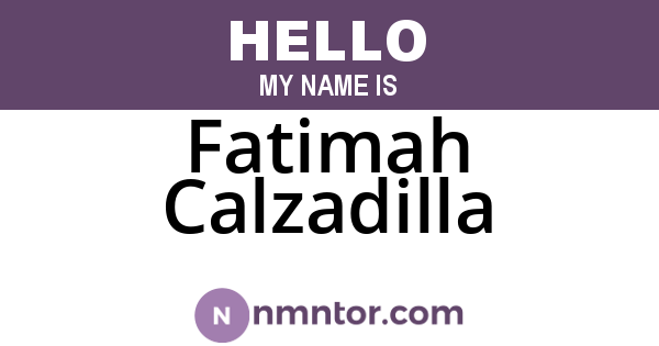 Fatimah Calzadilla