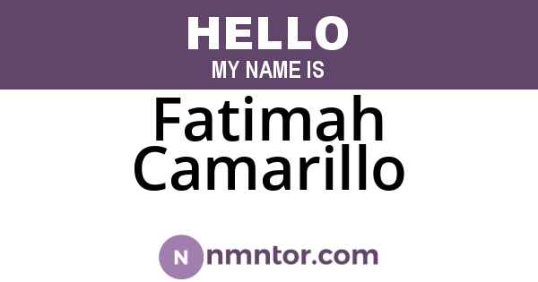 Fatimah Camarillo