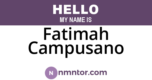 Fatimah Campusano