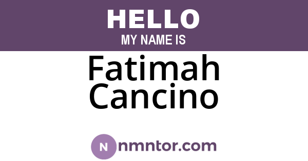 Fatimah Cancino