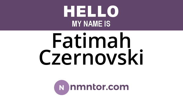 Fatimah Czernovski