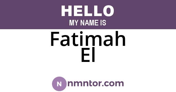 Fatimah El