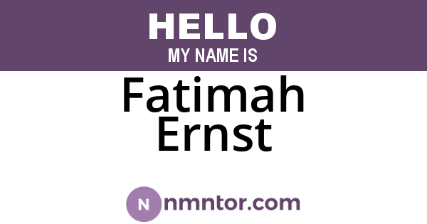 Fatimah Ernst