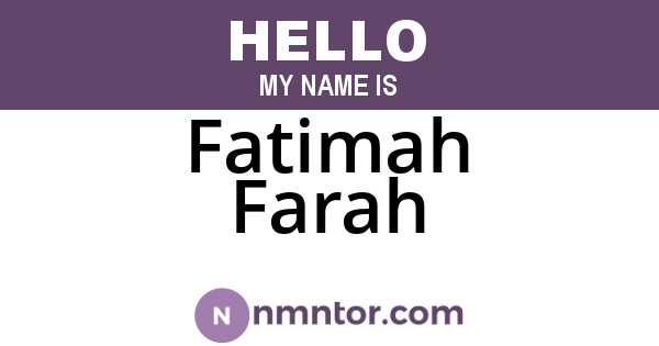 Fatimah Farah