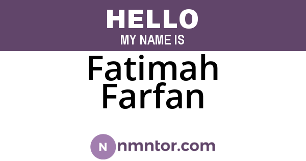 Fatimah Farfan