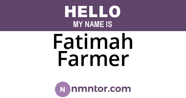 Fatimah Farmer