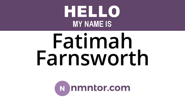 Fatimah Farnsworth