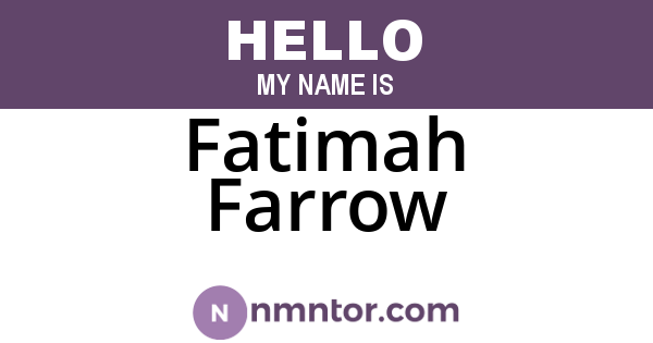 Fatimah Farrow