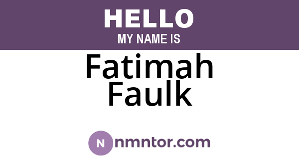 Fatimah Faulk
