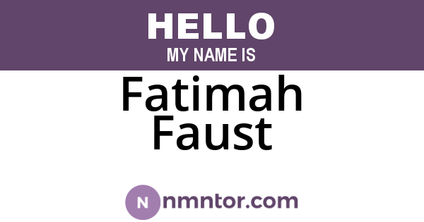 Fatimah Faust
