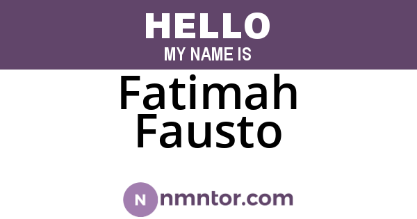 Fatimah Fausto