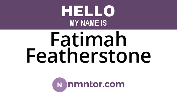 Fatimah Featherstone