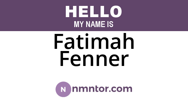 Fatimah Fenner
