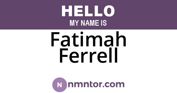 Fatimah Ferrell