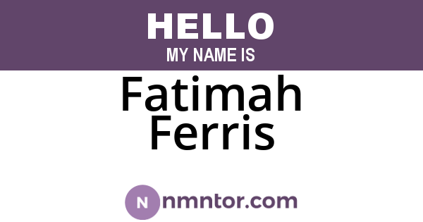 Fatimah Ferris