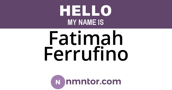 Fatimah Ferrufino