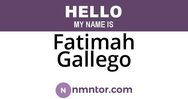 Fatimah Gallego