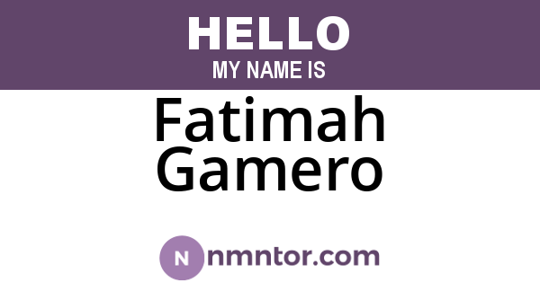 Fatimah Gamero