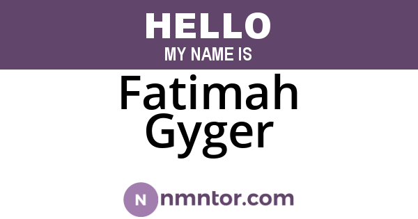Fatimah Gyger