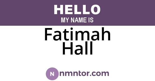 Fatimah Hall