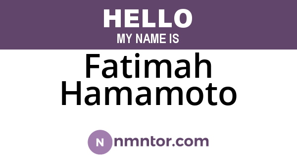 Fatimah Hamamoto