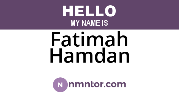 Fatimah Hamdan