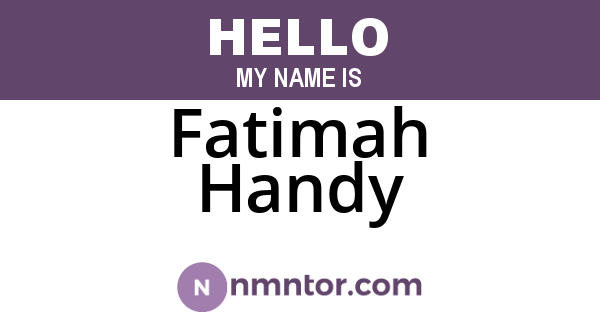 Fatimah Handy