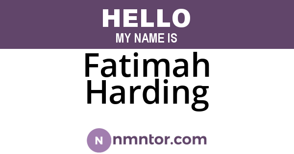 Fatimah Harding