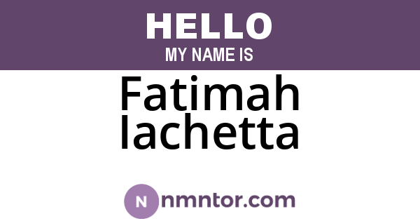 Fatimah Iachetta