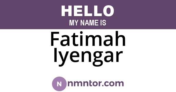 Fatimah Iyengar